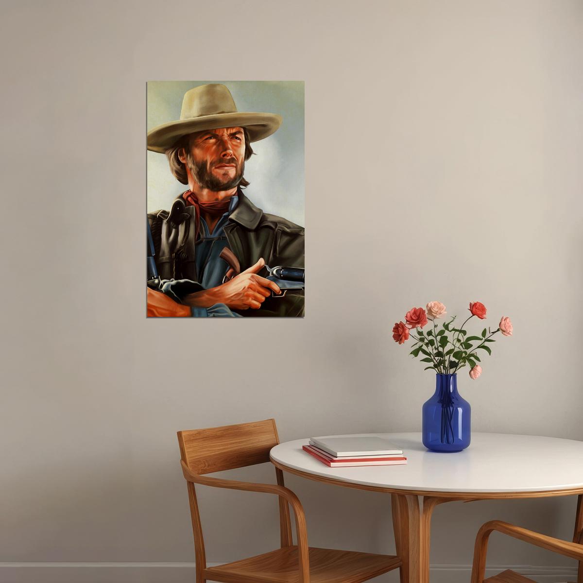 Eastwood In The Outlaw Josey Wales Movie Poster Wall Art Print Home Wall Decor