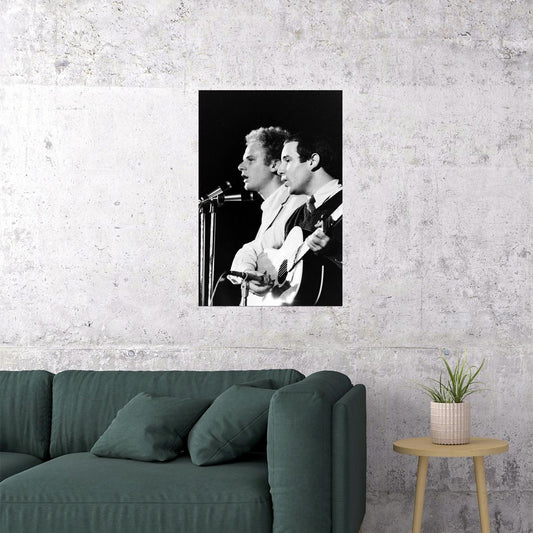 Simon And Garfunkel Holding Grammy Award Musicians Poster Wall Art Print Home Wall Decor