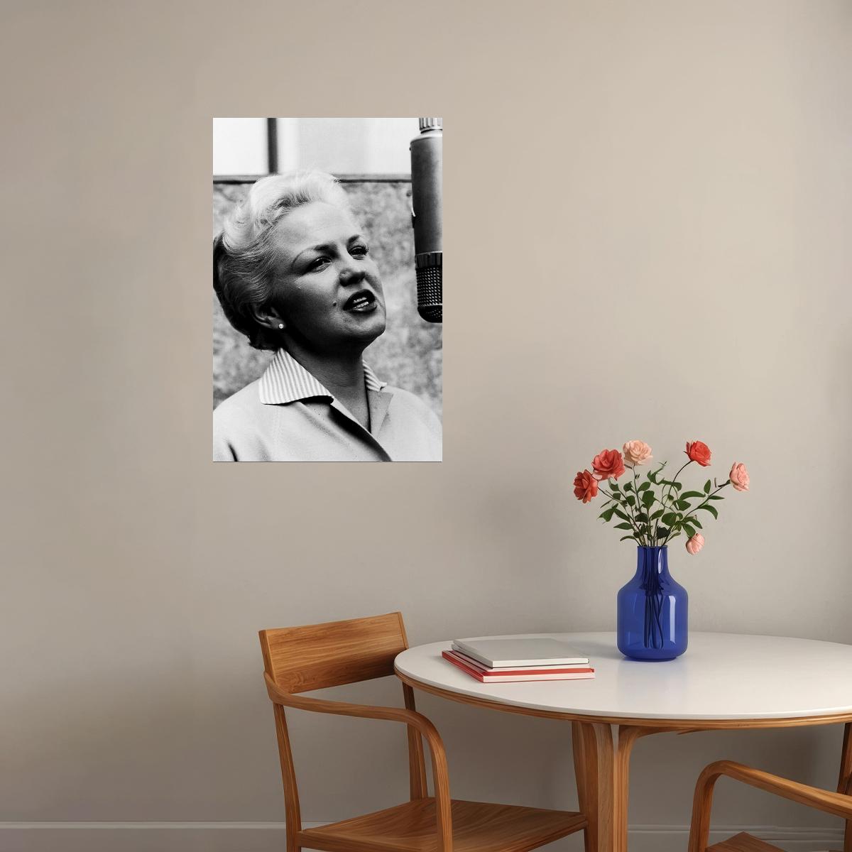 Musician Peggy Lee Songwriter And Actor Poster Wall Art Print Home Wall Decor