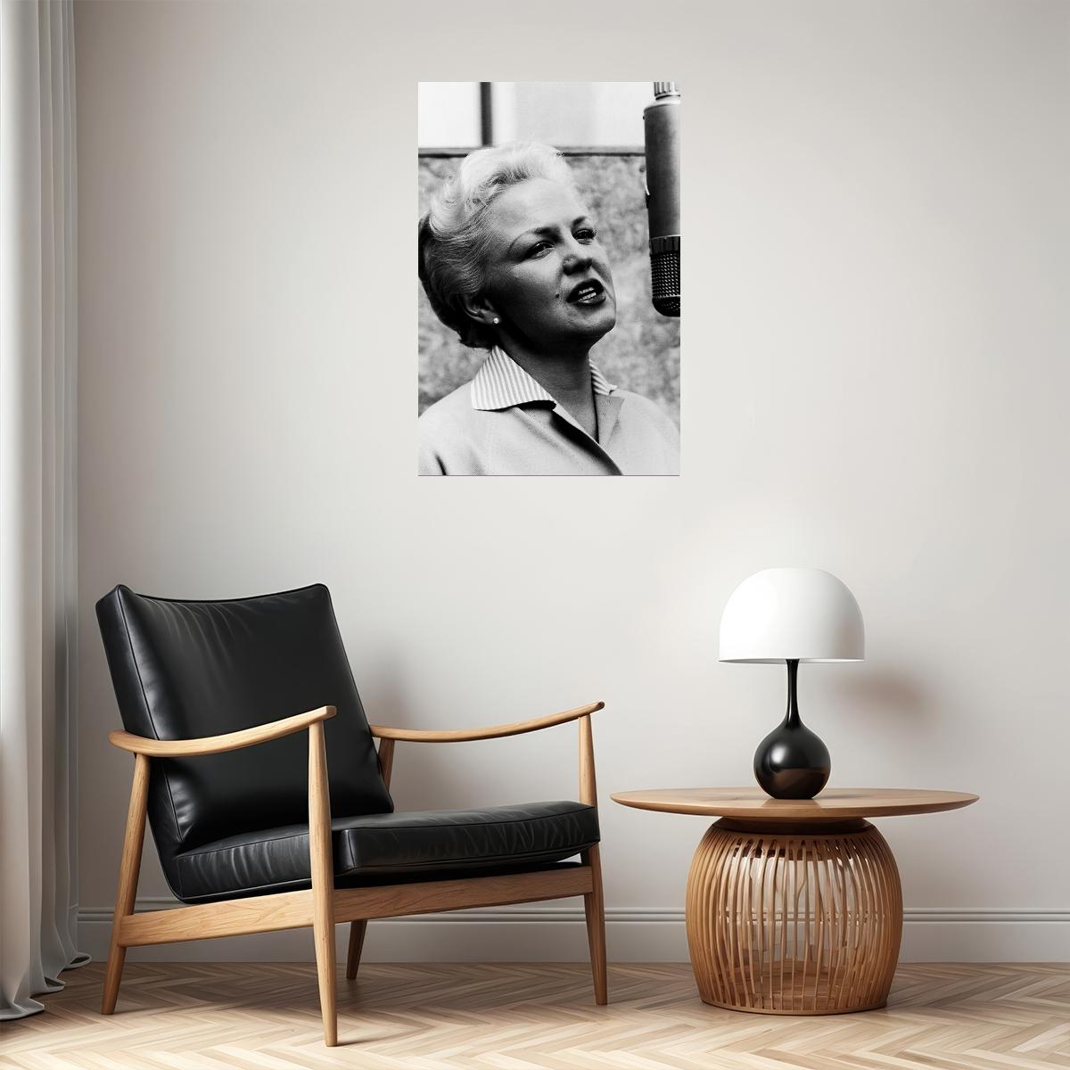 Musician Peggy Lee Songwriter And Actor Poster Wall Art Print Home Wall Decor