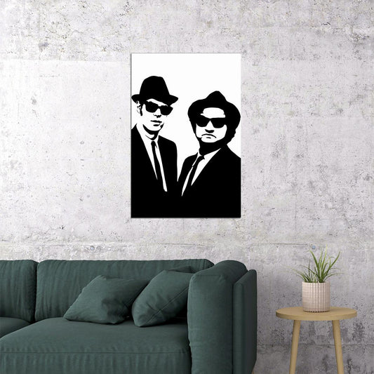Blues Brothers Classic Movie Action Detective Poster Wall Art Print Home Wall Decor