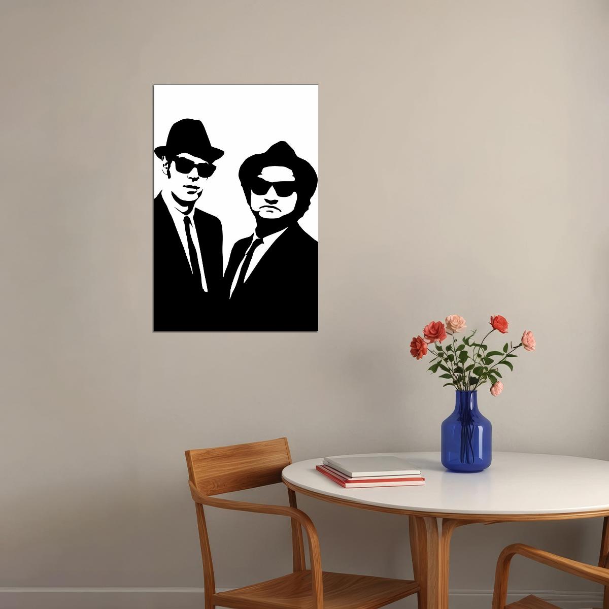 Blues Brothers Classic Movie Action Detective Poster Wall Art Print Home Wall Decor