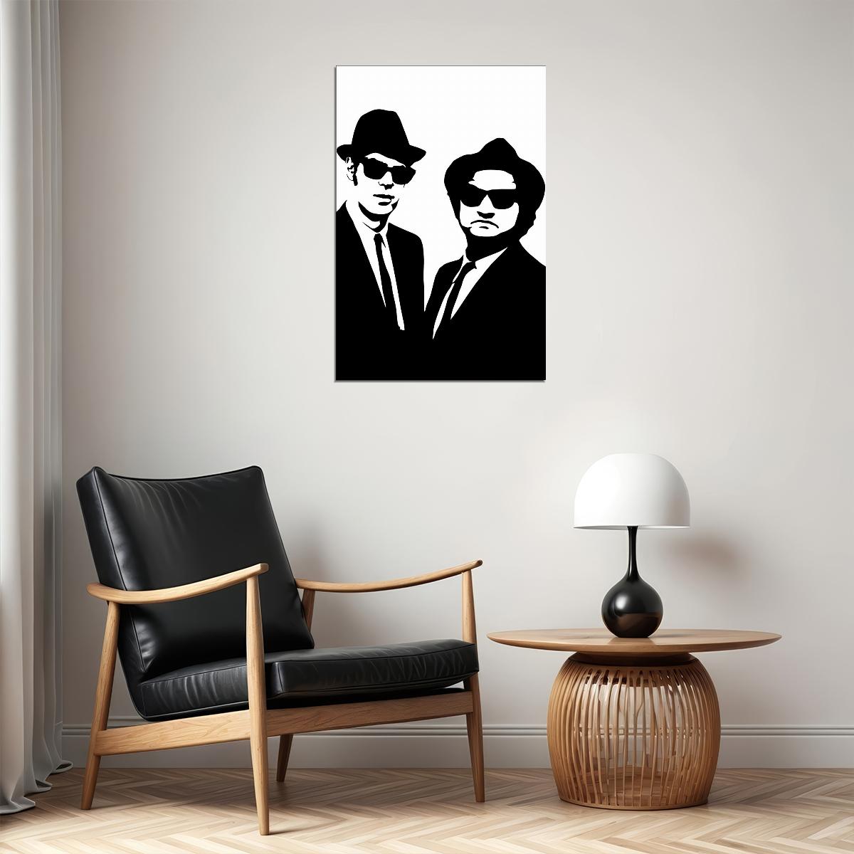 Blues Brothers Classic Movie Action Detective Poster Wall Art Print Home Wall Decor