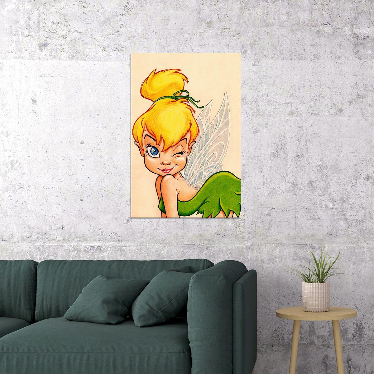 Tinker Bell Tink Walt Fairy Animation Movie Poster Wall Art Print Home Wall Decor