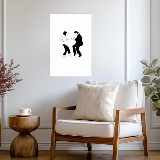 Pulp Fiction Classic Film Movie Crime Vintage Poster Wall Art Print Home Wall Decor