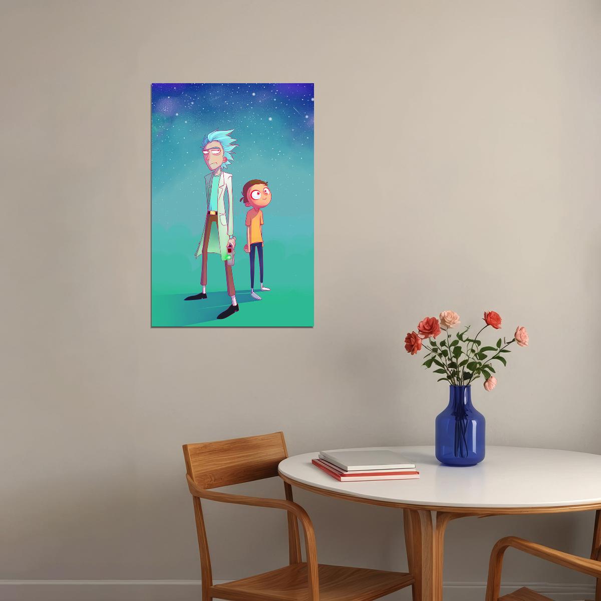 Rick And Morty Movie Animation Poster Wall Art Print Home Wall Decor