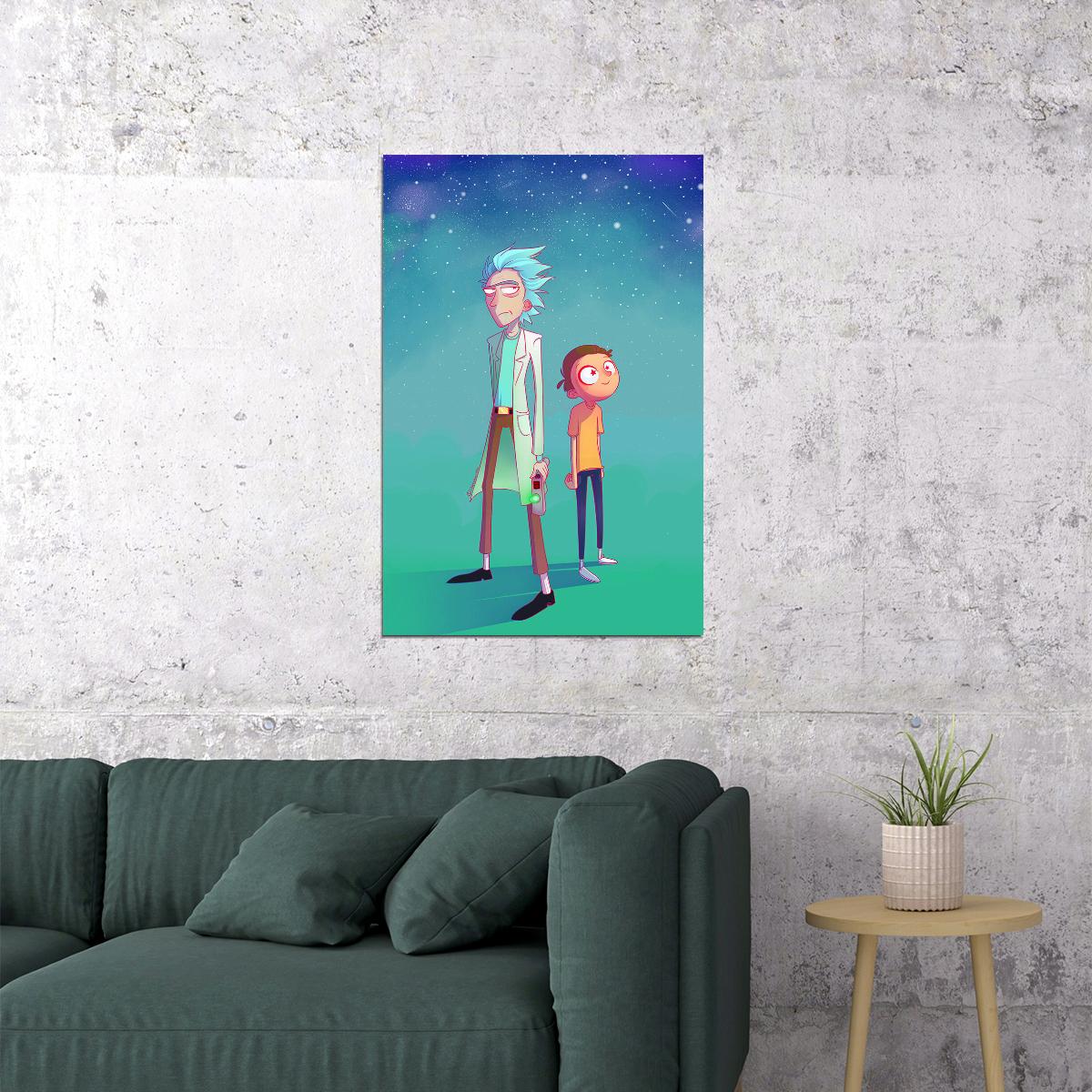 Rick And Morty Movie Animation Poster Wall Art Print Home Wall Decor