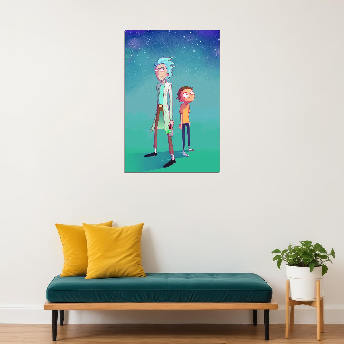 Rick And Morty Movie Animation Poster Wall Art Print Home Wall Decor