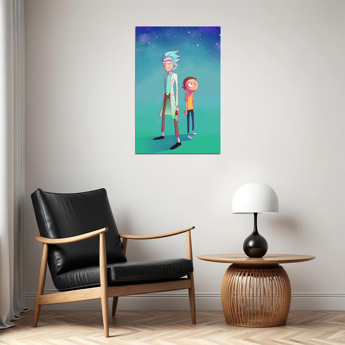 Rick And Morty Movie Animation Poster Wall Art Print Home Wall Decor