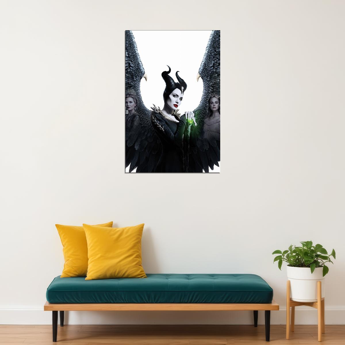 Maleficent Angelina Jolie Movie Family Action Poster Wall Art Print Home Wall Decor