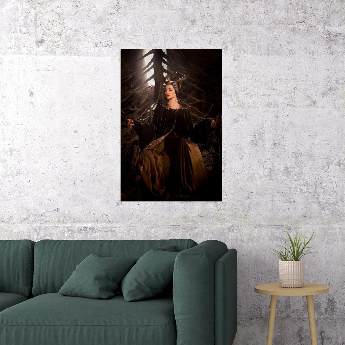 Maleficent Angelina Jolie Movie Action Poster Wall Art Print Home Wall Decor