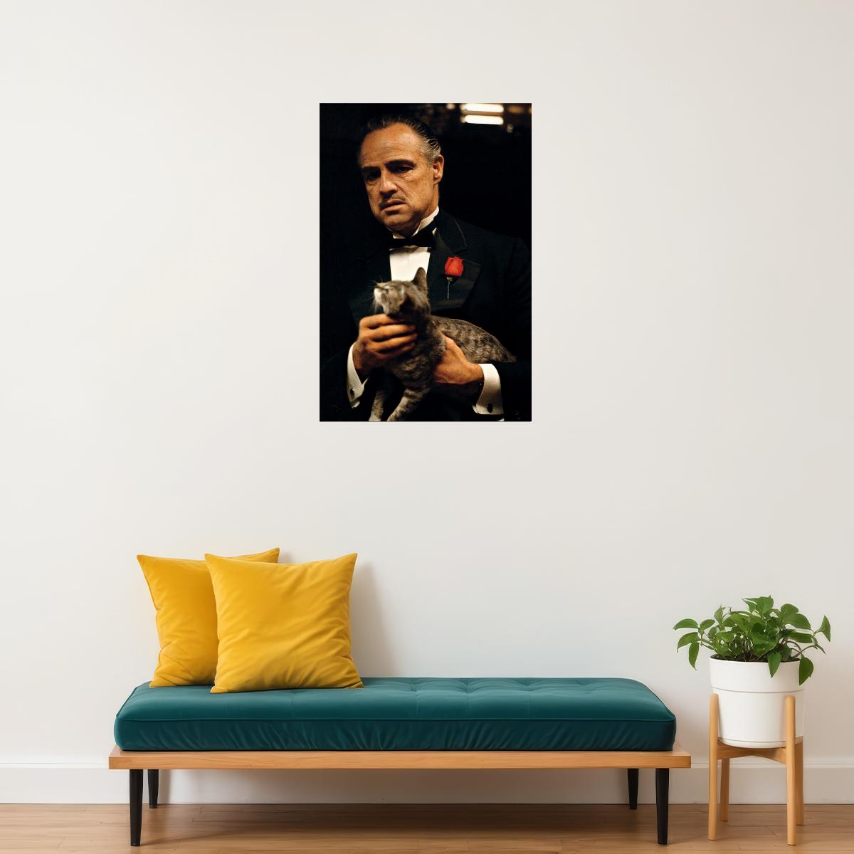 Marlon Brando In The Godfather Movie Crime Poster Wall Art Print Home Wall Decor