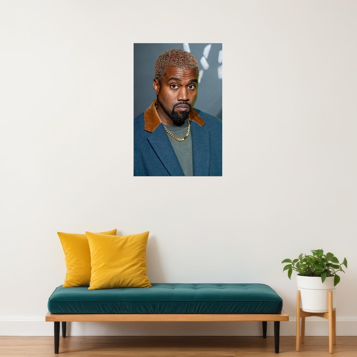 Kanye West Hip Hop Rap Music Singer Songwriter Poster Wall Art Print Home Wall Decor