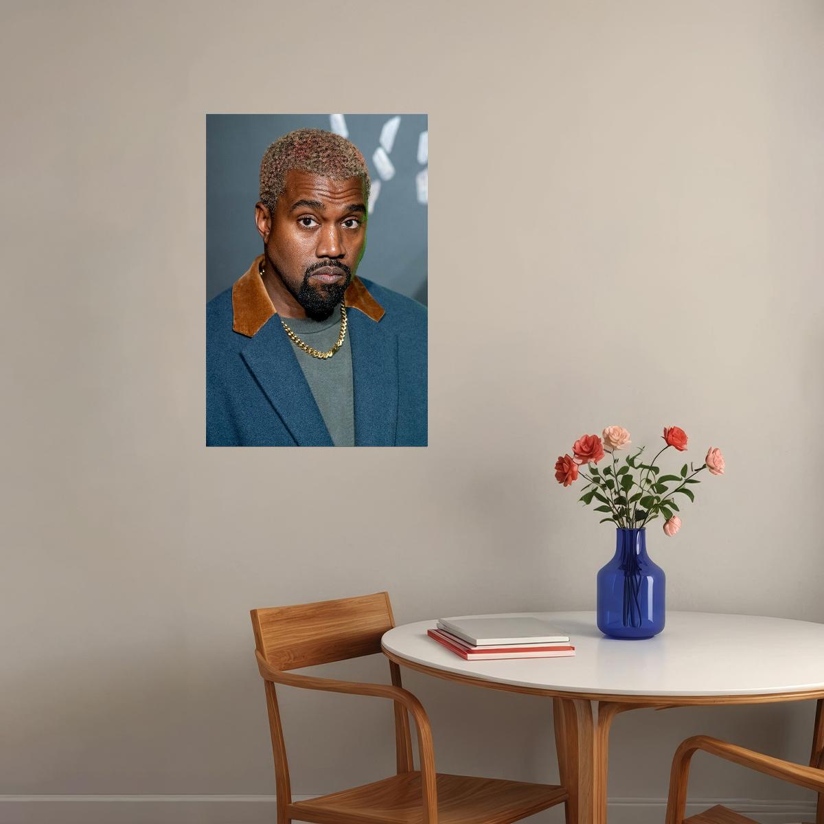 Kanye West Hip Hop Rap Music Singer Songwriter Poster Wall Art Print Home Wall Decor