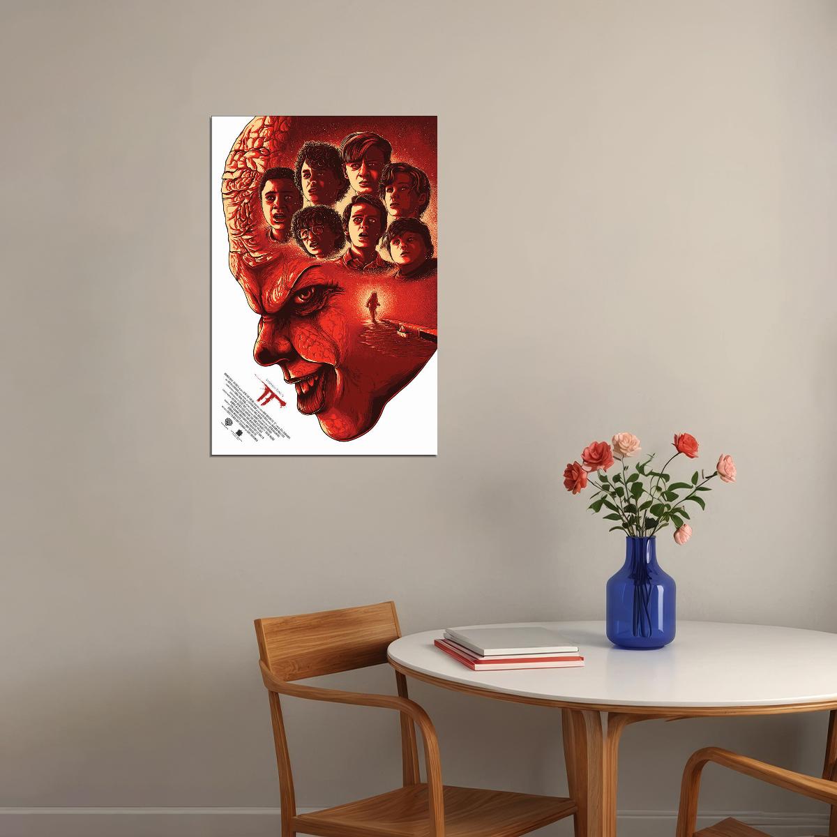 Hot New 2017 It Movie Pennywise Stephen King Horror Poster Wall Art Print Home Wall Decor