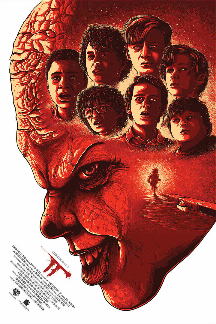 Hot New 2017 It Movie Pennywise Stephen King Horror Poster Wall Art Print Home Wall Decor