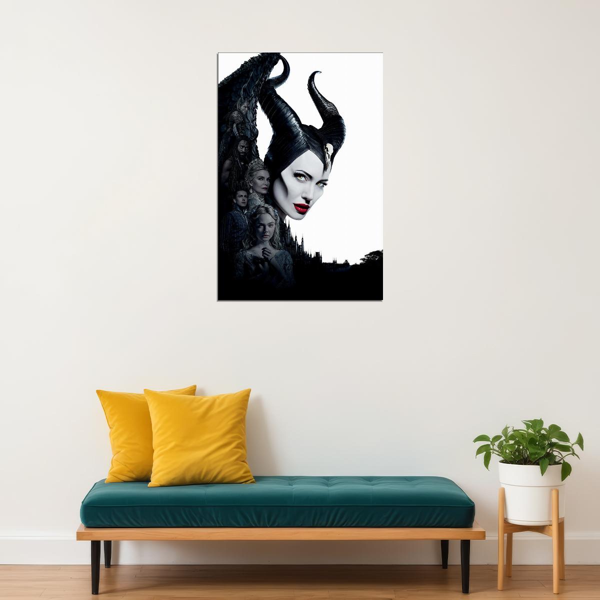 Maleficent Angelina Jolie Movie Family Action Poster Wall Art Print Home Wall Decor