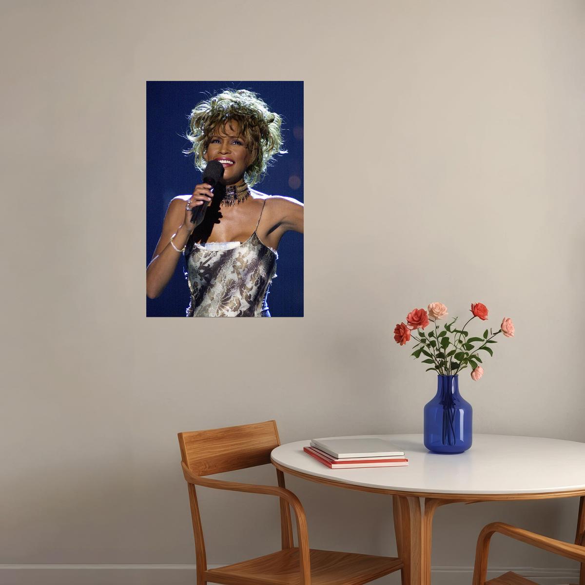 Whitney Houston Singer Musician Artist Poster Wall Art Print Home Wall Decor