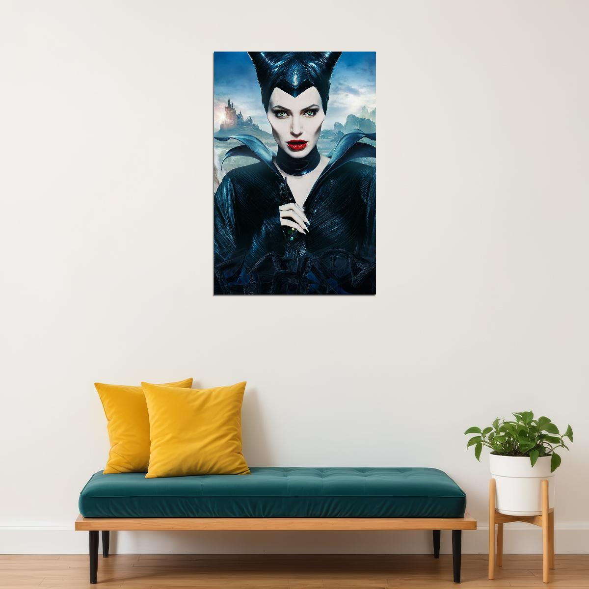 Maleficent Angelina Jolie Movie Action Poster Wall Art Print Home Wall Decor