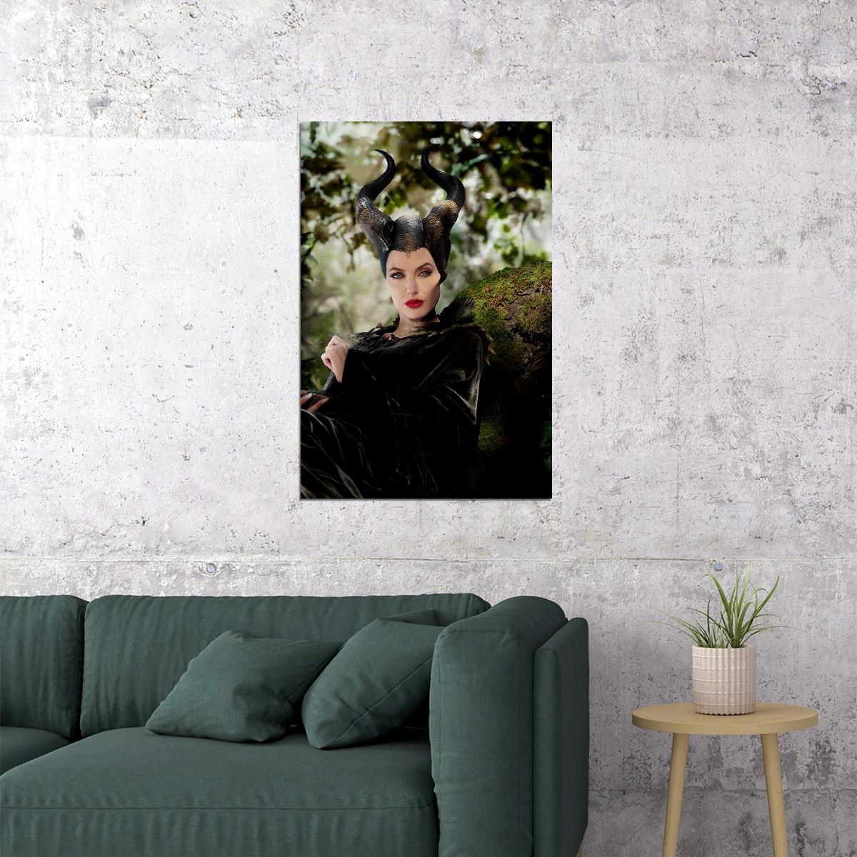 Maleficent Angelina Jolie Movie Action Poster Wall Art Print Home Wall Decor