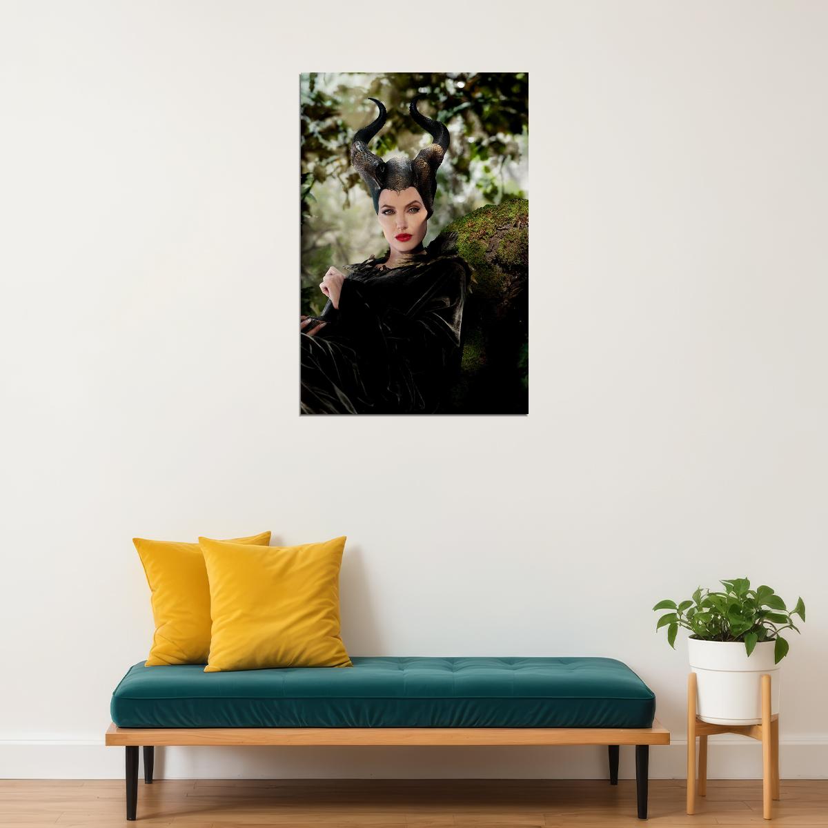 Maleficent Angelina Jolie Movie Action Poster Wall Art Print Home Wall Decor