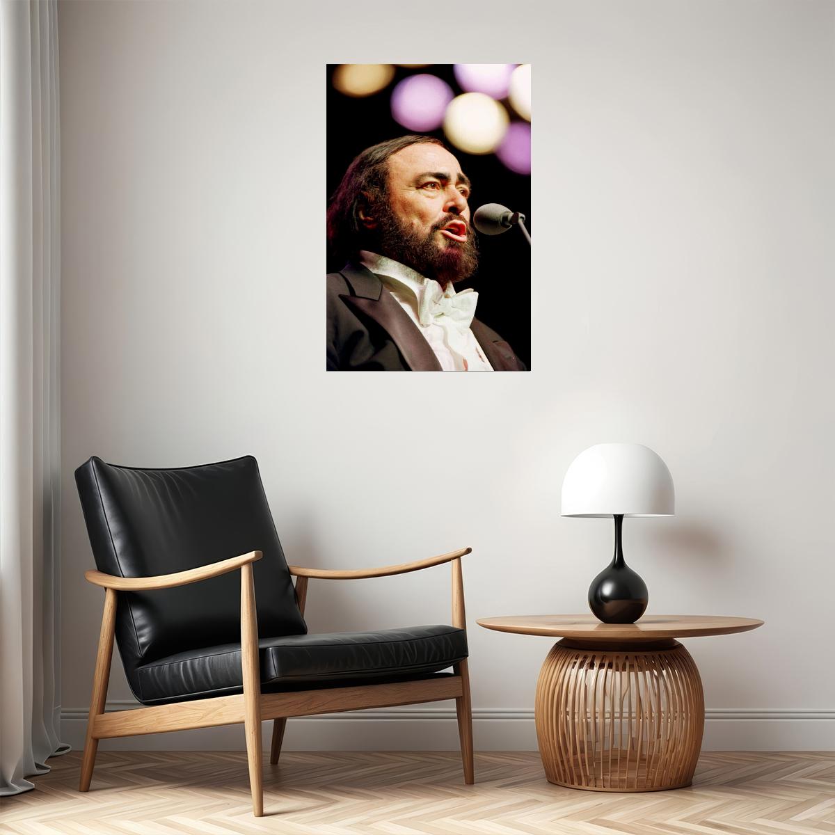 Pavarotti Warming Up Before Performance Music Poster Wall Art Print Home Wall Decor