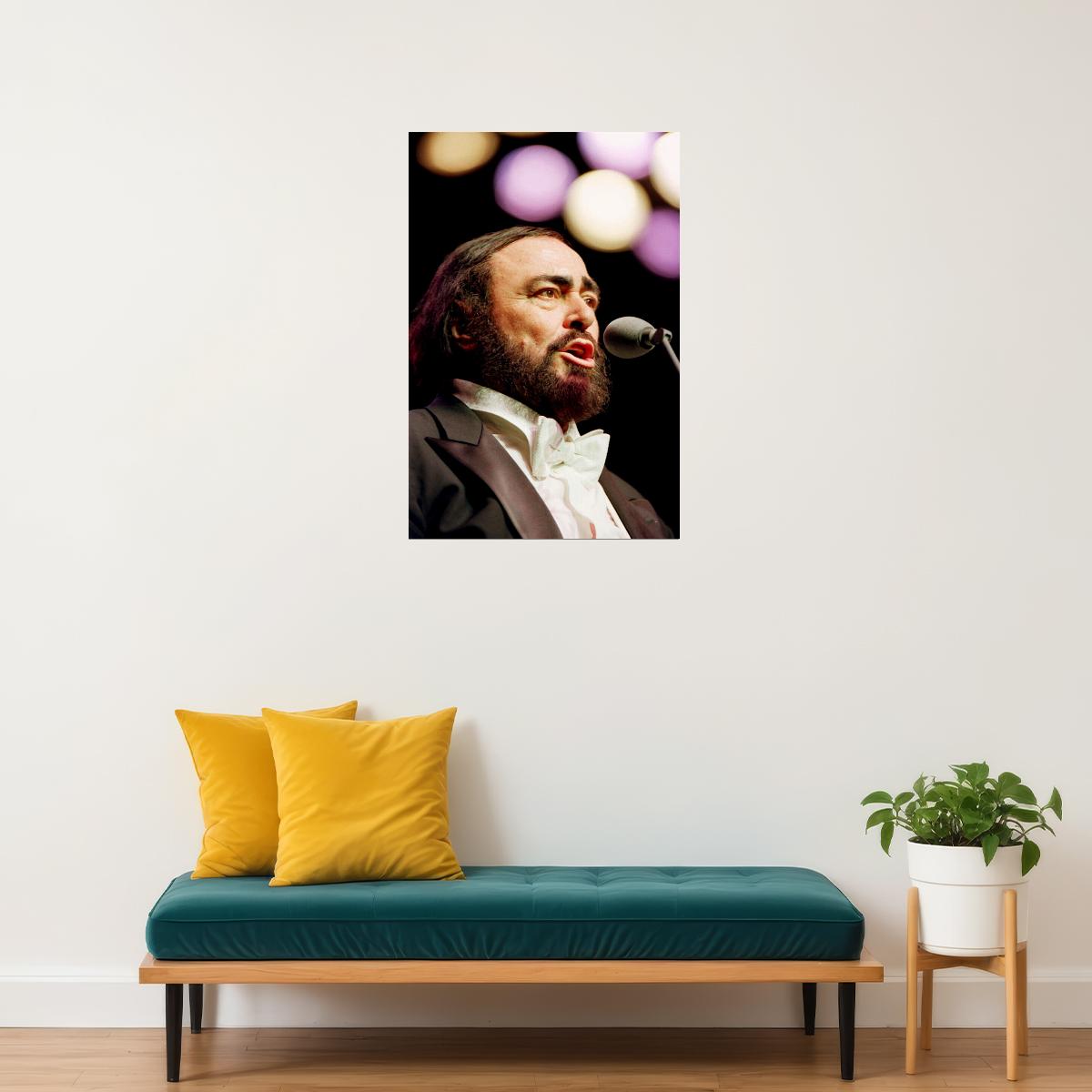 Pavarotti Warming Up Before Performance Music Poster Wall Art Print Home Wall Decor