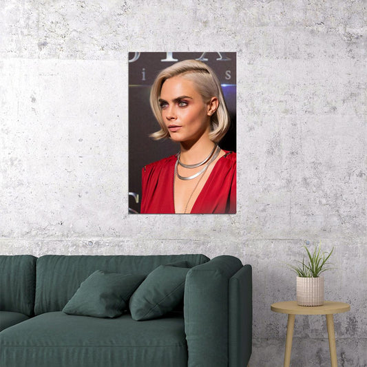 Cara Delevingne Actress Model Poster Wall Art Print Home Wall Decor