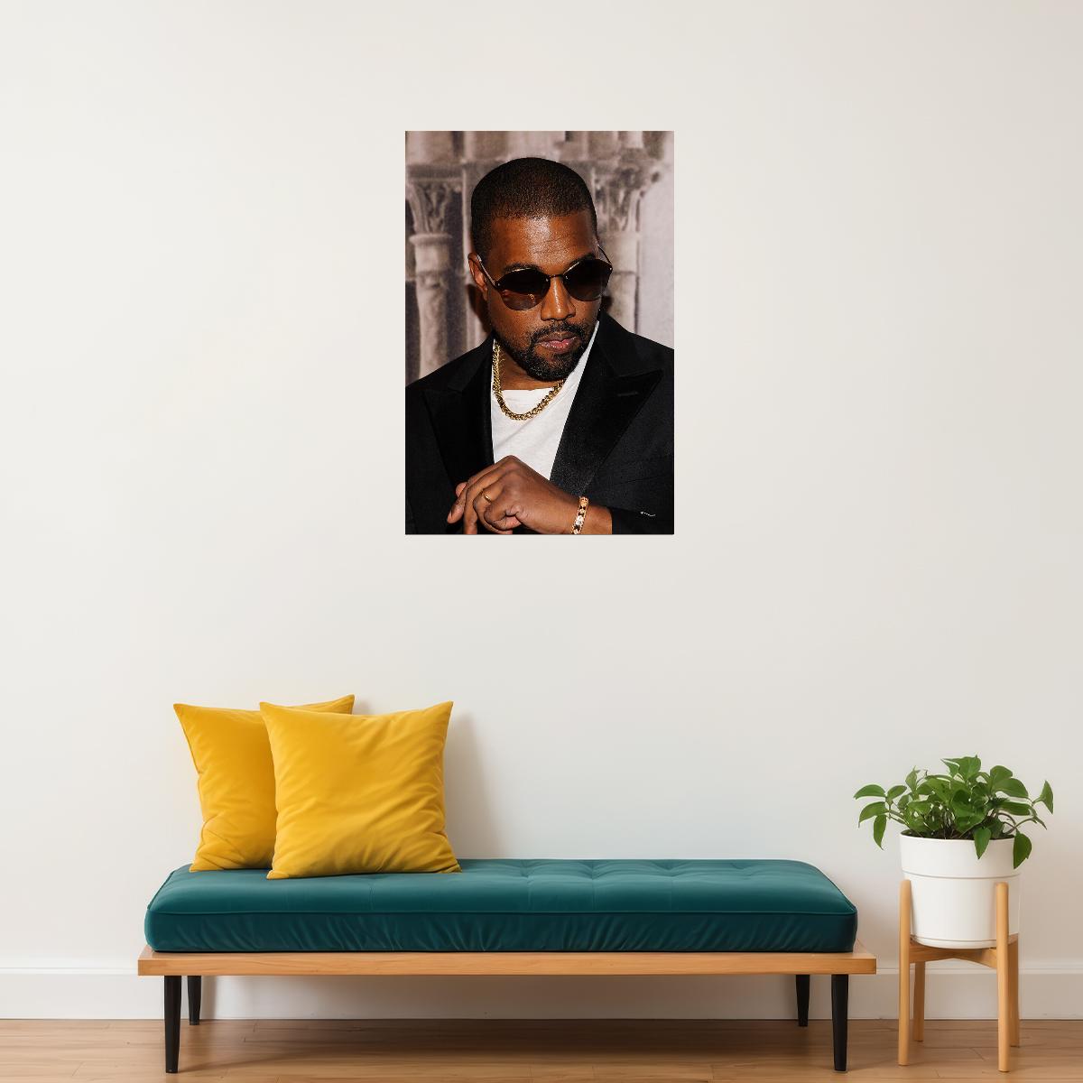 Kanye West Hip Hop Rap Music Singer Songwriter Poster Wall Art Print Home Wall Decor