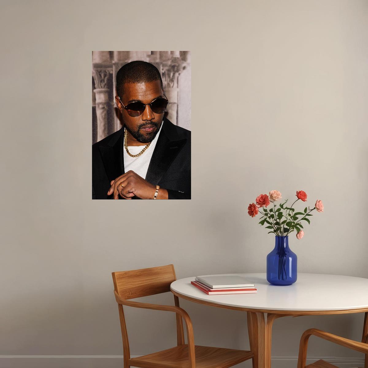 Kanye West Hip Hop Rap Music Singer Songwriter Poster Wall Art Print Home Wall Decor