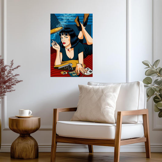 Pulp Fiction Movie Drama Crime Vintage Poster Wall Art Print Home Wall Decor