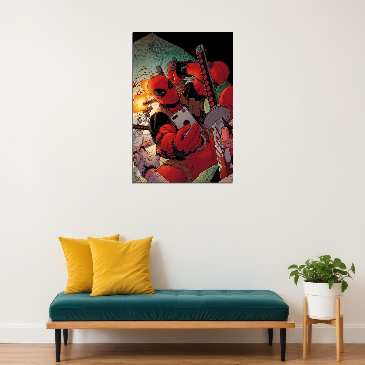 Deadpool Superheroes Comic Movie Poster Wall Art Print Home Wall Decor