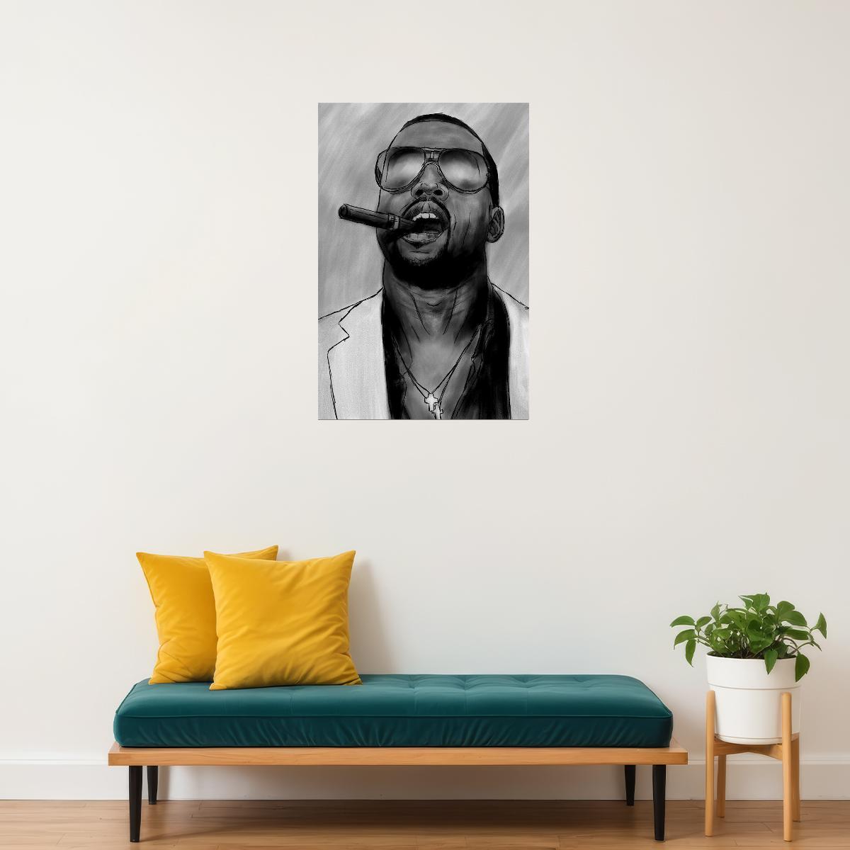 Kanye West Hip Hop Rap Music Entrepreneur Poster Wall Art Print Home Wall Decor