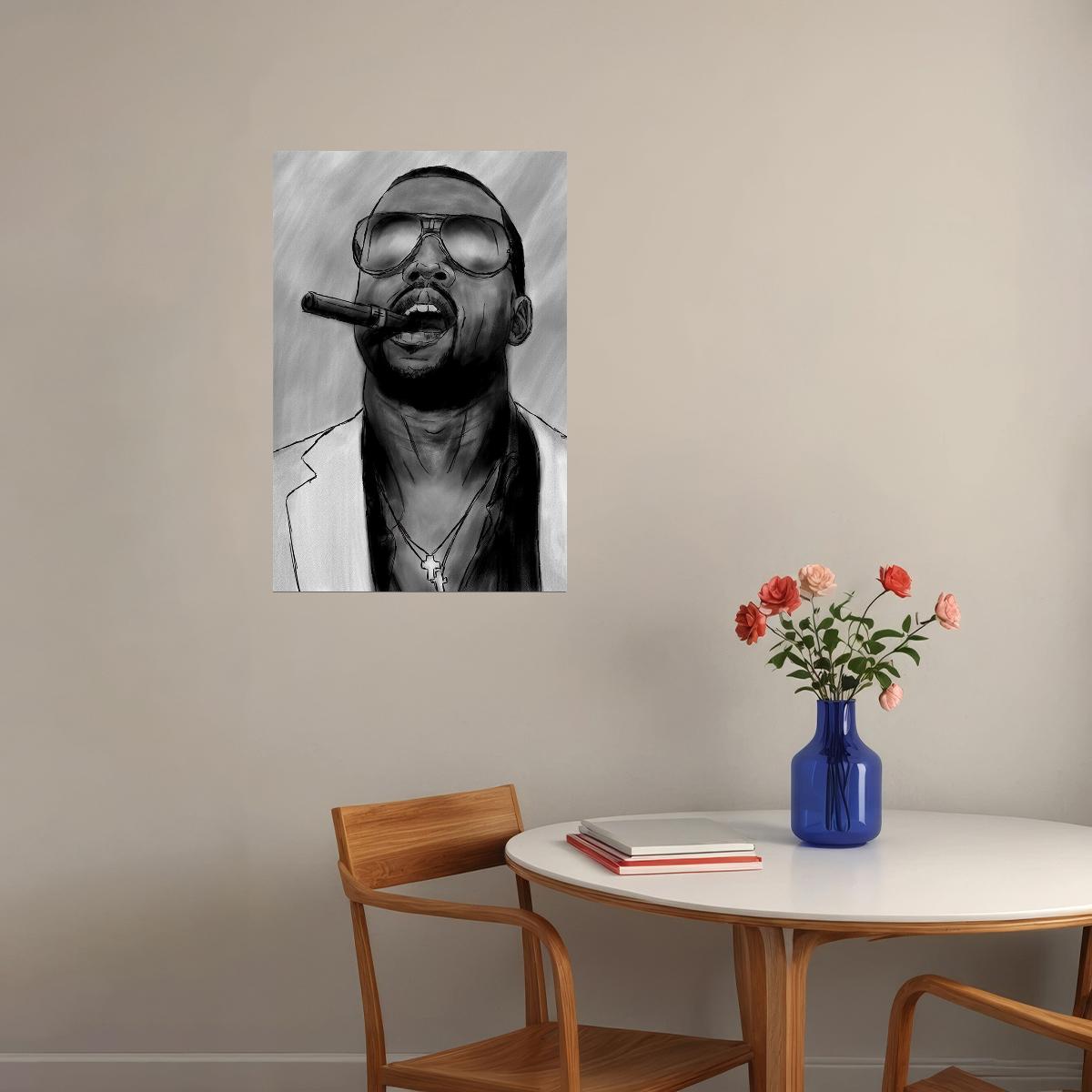 Kanye West Hip Hop Rap Music Entrepreneur Poster Wall Art Print Home Wall Decor
