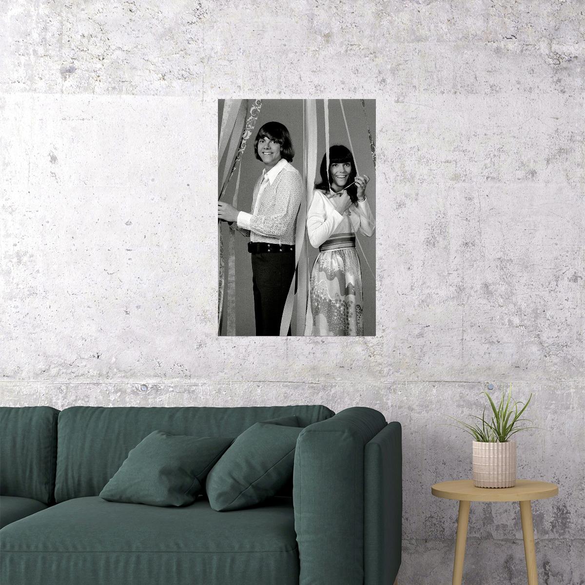 Richard And Karen Carpenter Musicians Poster Wall Art Print Home Wall Decor