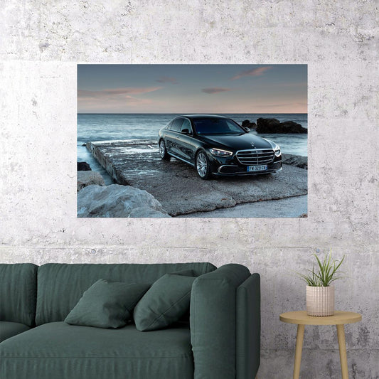 Mercedes-benz S 400 D 4matic Luxury Black Model Poster Wall Art Print Home Wall Decor