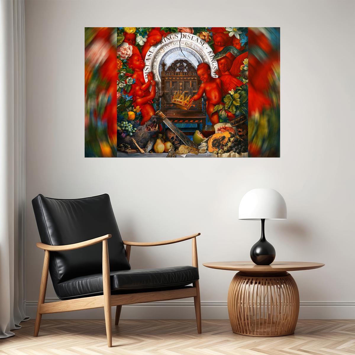 Nas King's Disease Music Album Musician Singer Poster Wall Art Print Home Wall Decor