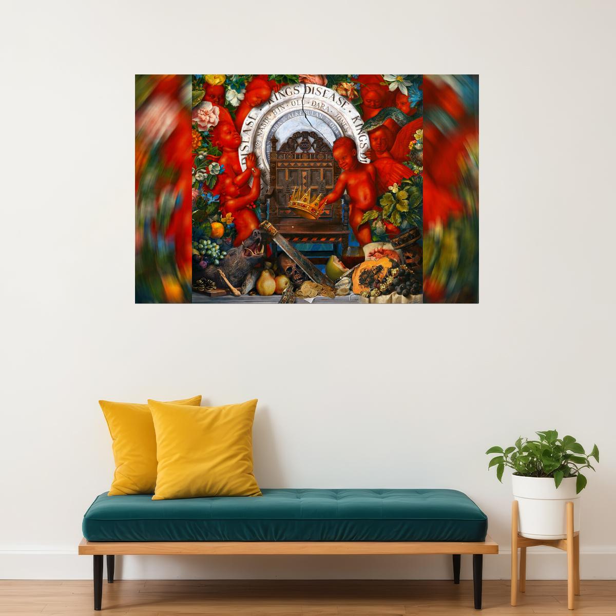 Nas King's Disease Music Album Musician Singer Poster Wall Art Print Home Wall Decor