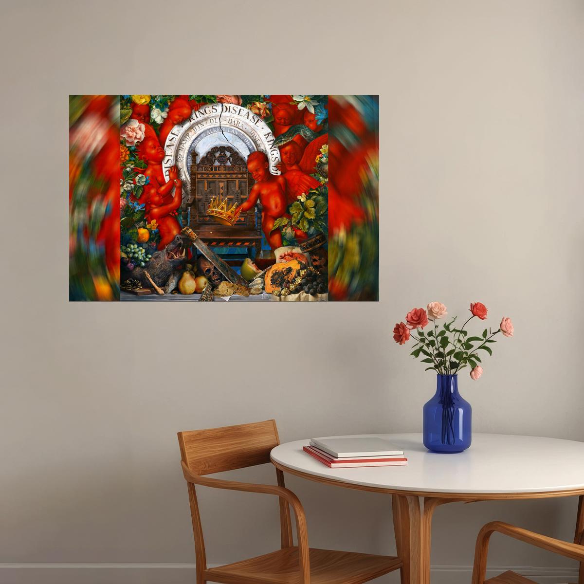 Nas King's Disease Music Album Musician Singer Poster Wall Art Print Home Wall Decor