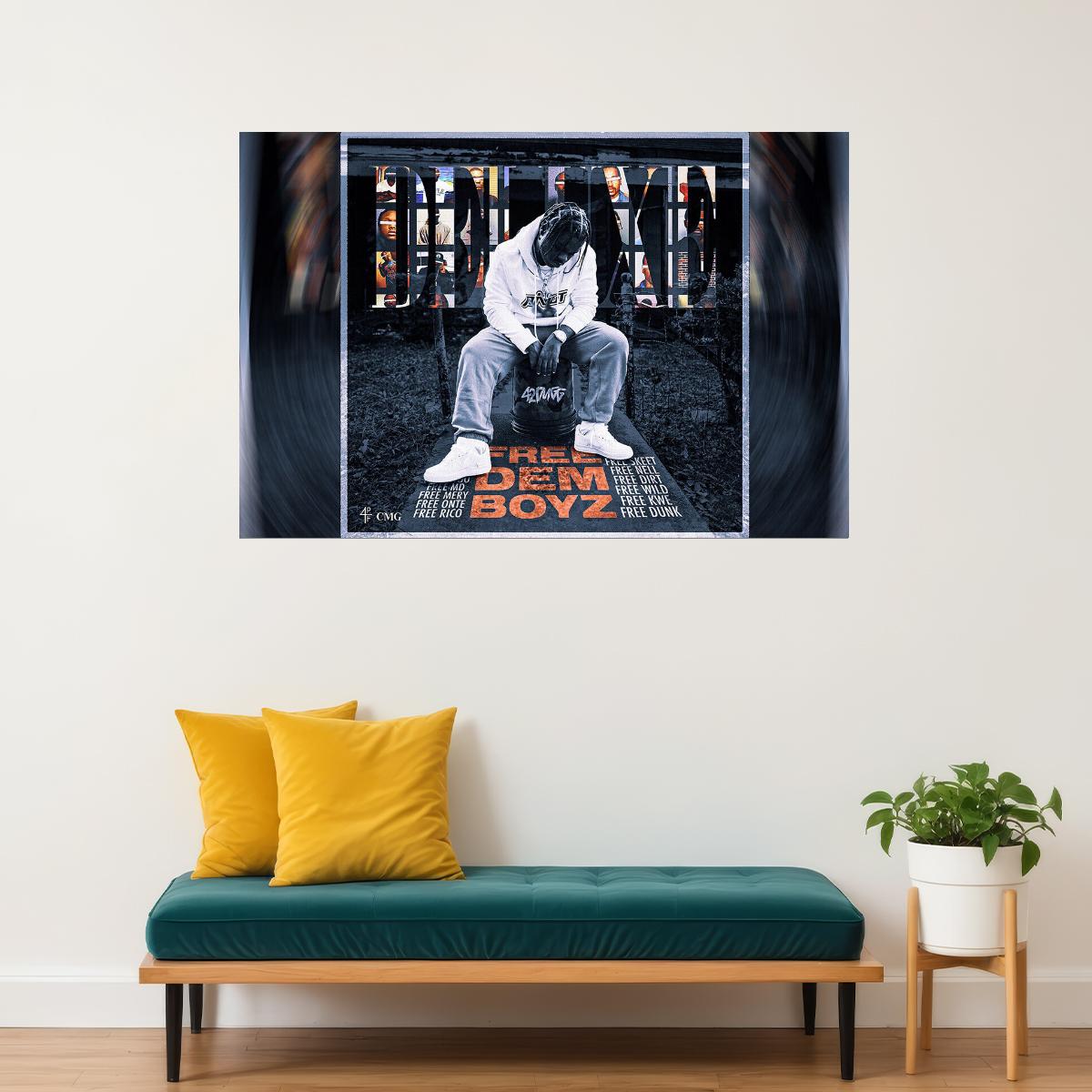 42 Dugg Rapper Free Dem Boyz Music Album Poster Wall Art Print Home Wall Decor