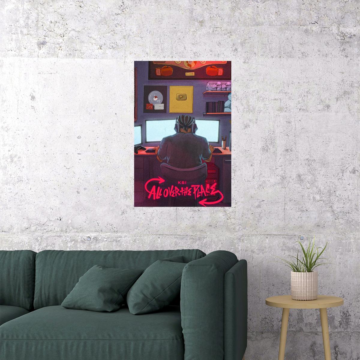 Ksi All Over The Place Music Album Musician Poster Wall Art Print Home Wall Decor