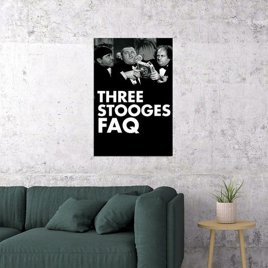 The Three Stooges With Drinks Movie Poster Wall Art Print Home Wall Decor