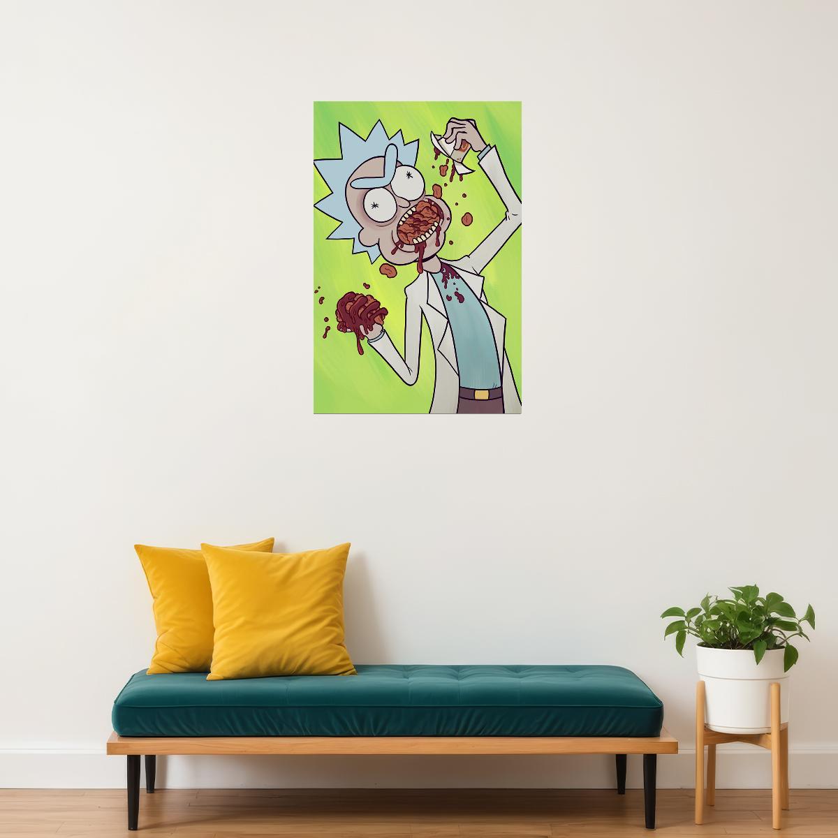Rick And Morty Cartoon Funny Animation Movie Poster Wall Art Print Home Wall Decor