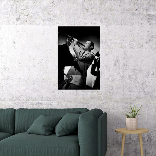 Benny Goodman Playing Clarinet Artist Music Poster Wall Art Print Home Wall Decor
