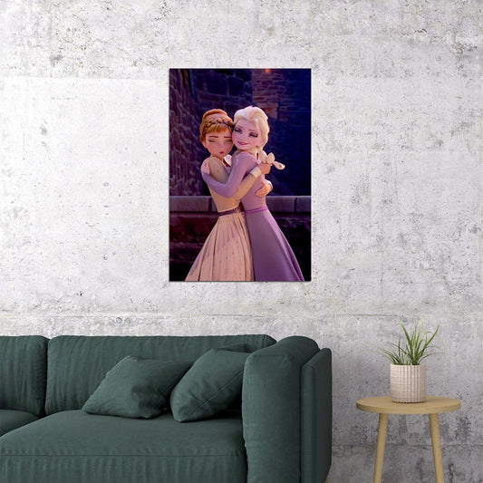 Frosty Movie Characters Elsa Anna Poster Wall Art Print Home Wall Decor