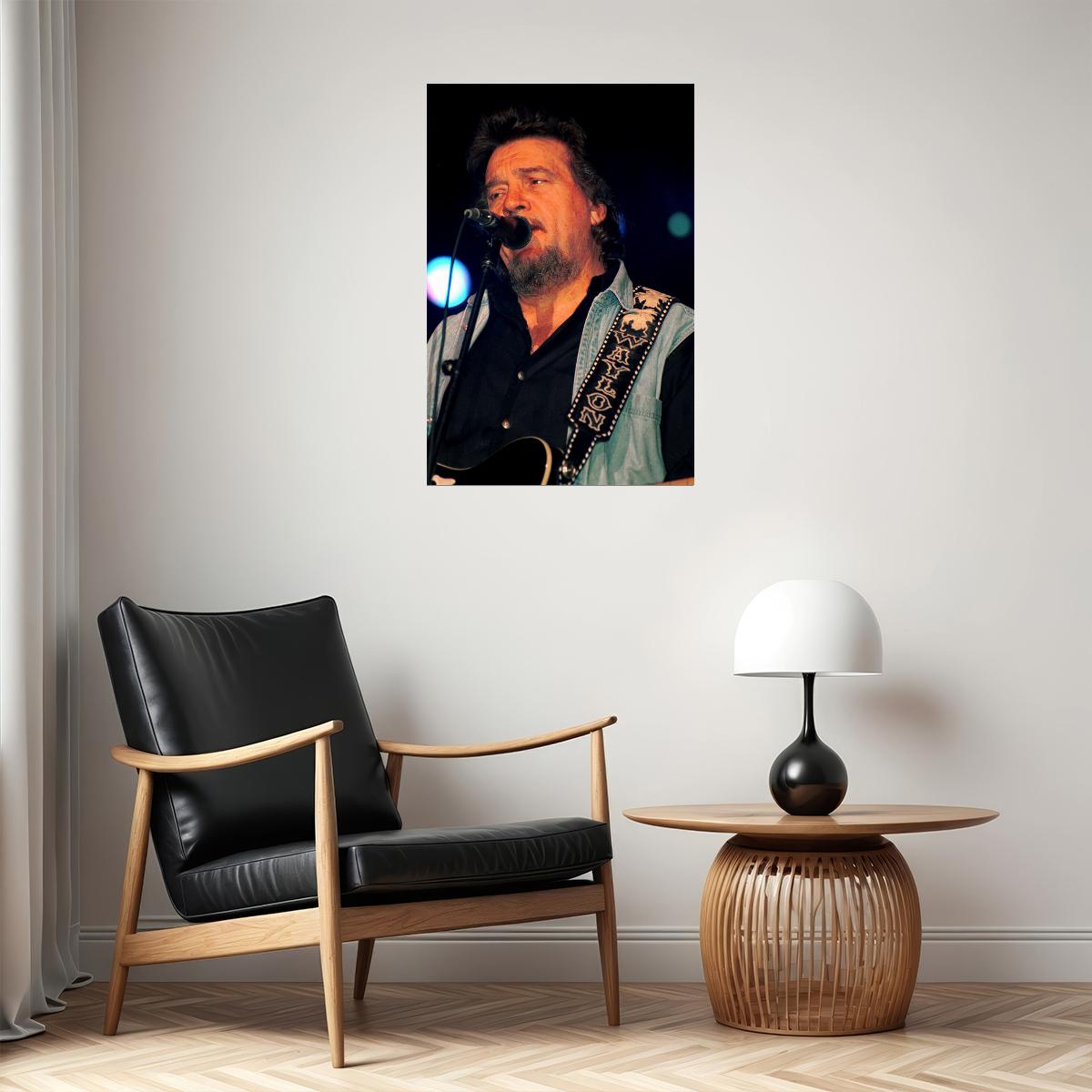 Waylon Jennings Performing Musician Poster Wall Art Print Home Wall Decor