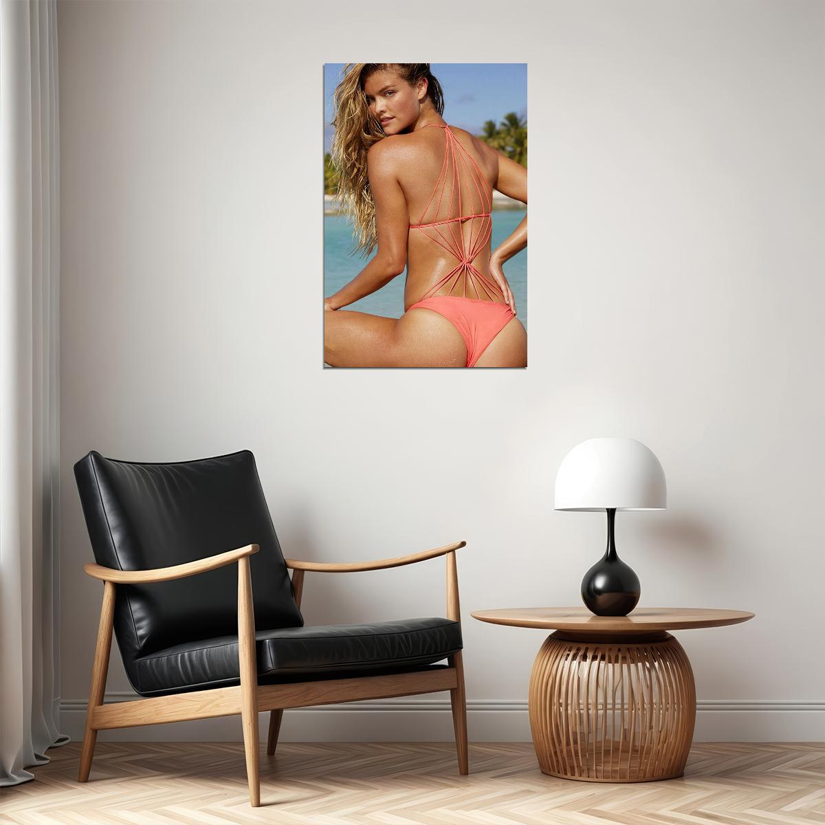 Nina Agdal Sexy Model Hot Swimsuit Pose Poster Wall Art Print Home Wall Decor