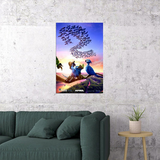 Rio 2 Parrot Monkey Jungle Movie Picture Poster Wall Art Print Home Wall Decor
