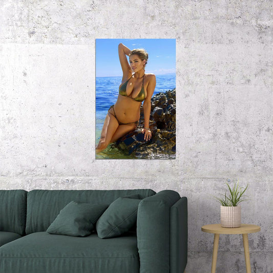 Kate Upton Photo Model Island Beach Poster Wall Art Print Home Wall Decor