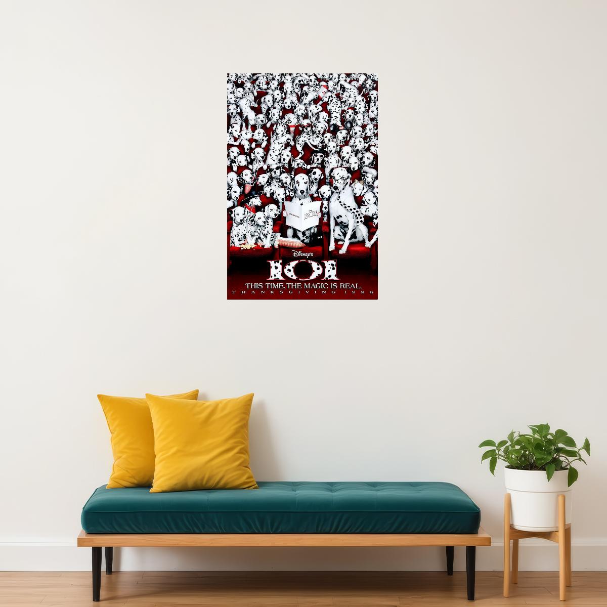Cartoon 101 Dalmatians Puppy Dog Movie Poster Wall Art Print Home Wall Decor